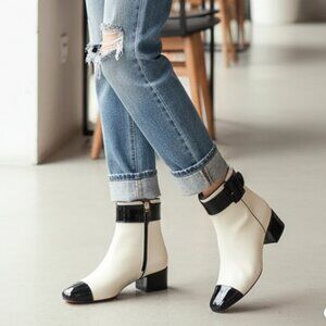 Bally Ankle Boots Jay Leather Beige Black